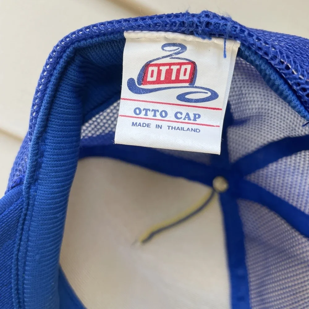 Otto Blue Angels Snapback Mesh Trucker Hat Cap US Airshow Jets Blue Gold Vintage
